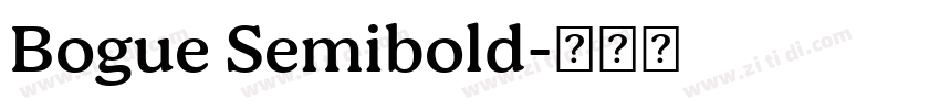 Bogue Semibold字体转换